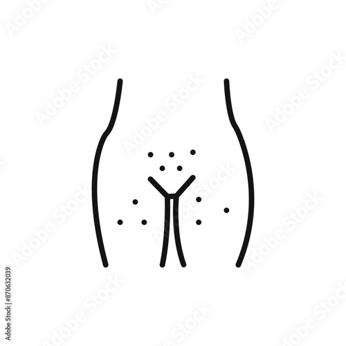 Genital rash logo sign vector outline