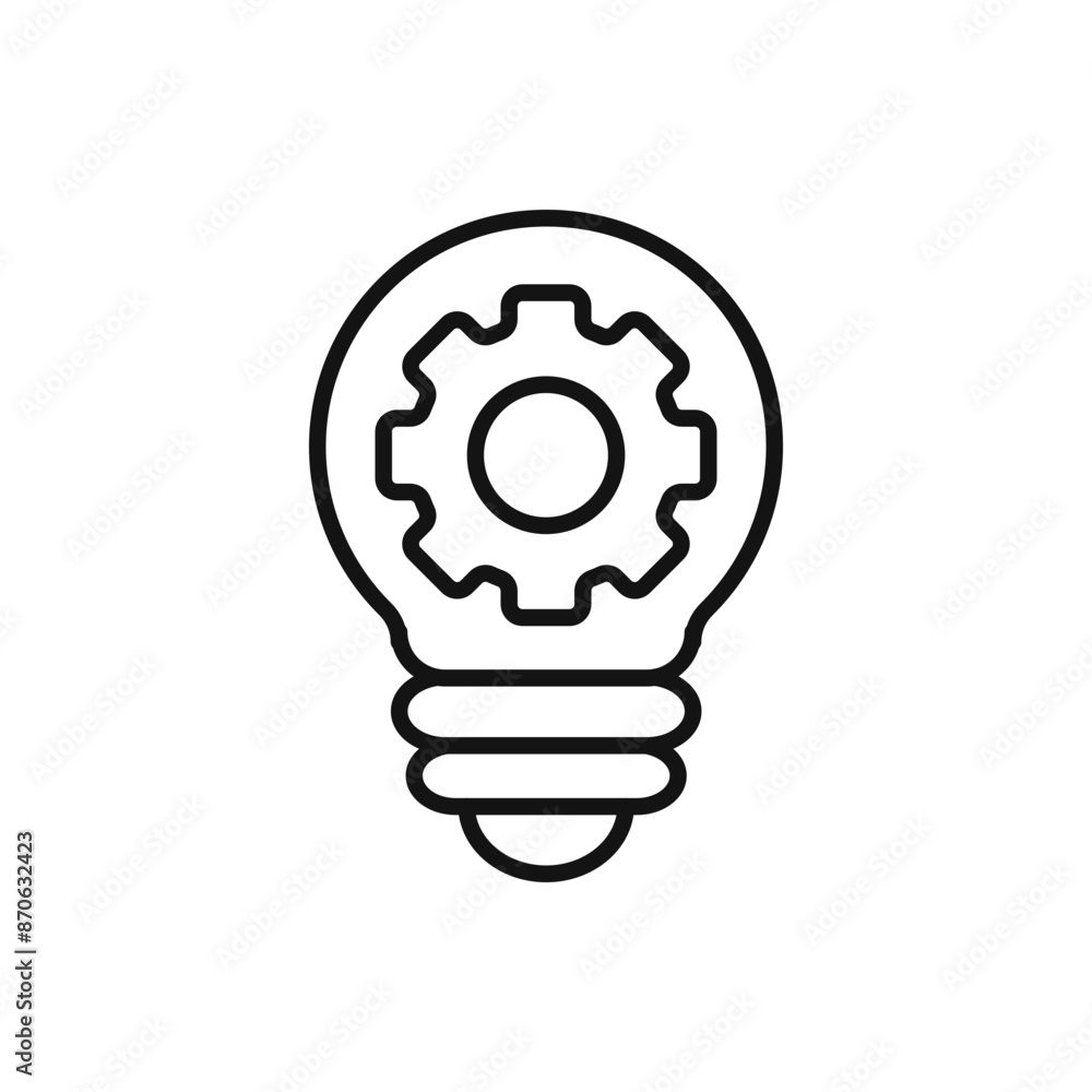 Idea generation logo sign vector outline