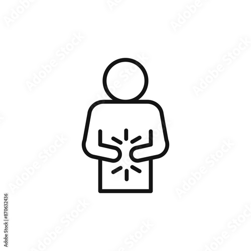 Indigestion logo sign vector outline