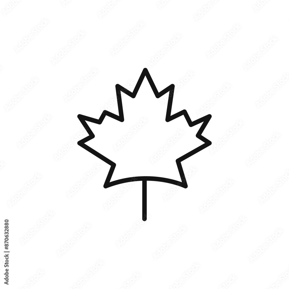 Maple leaf logo sign vector outline Maple leaf logo sign vector outline