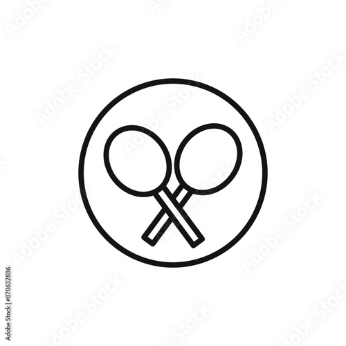 Maracas logo sign vector outline