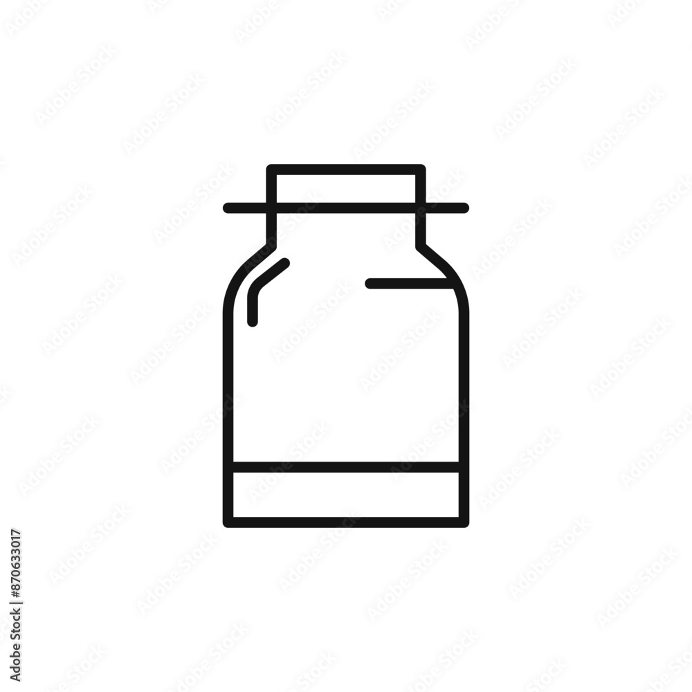 Milk can container logo sign vector outline Milk can container logo sign vector outline