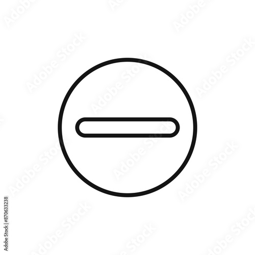 Negative sign logo sign vector outline