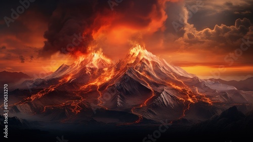 The volcanic peaks of the Cascades Range, with their fiery eruptions and stunning views.