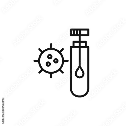 PCR test logo sign vector outline