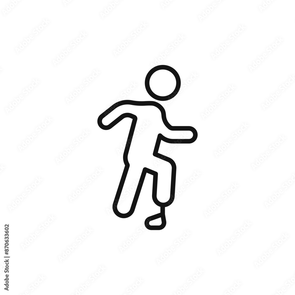 Prosthetic leg logo sign vector outline Prosthetic leg logo sign vector outline