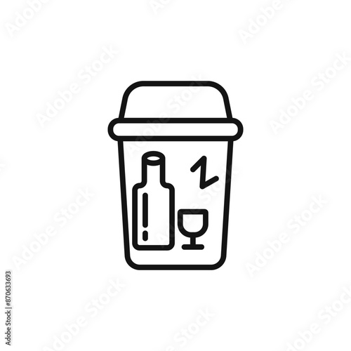 Quitting bad habits logo sign vector outline