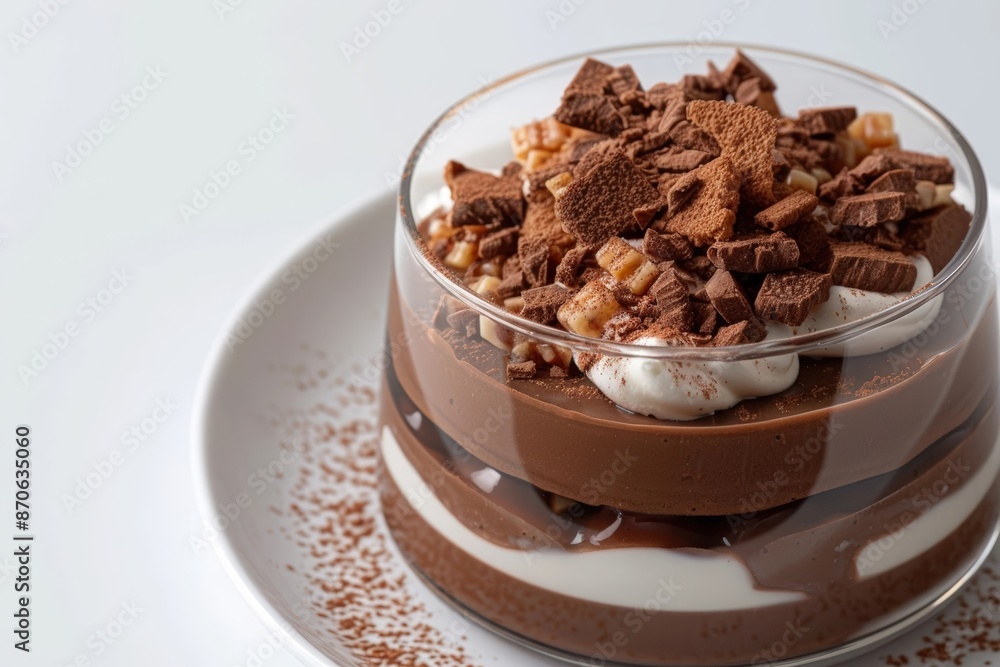 Luscious Layers of Chocolate and Toffee in Glass Goblet Luscious Layers of Chocolate and Toffee in Glass Goblet