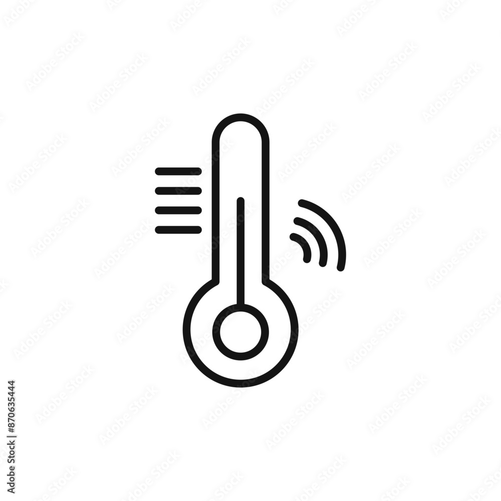 smart temperature logo sign vector outline smart temperature logo sign vector outline