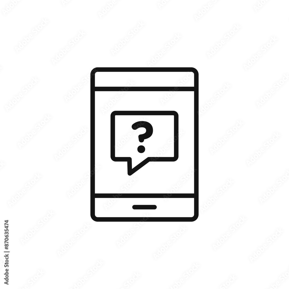 Smartphone Help and Support logo sign vector outline Smartphone Help and Support logo sign vector outline
