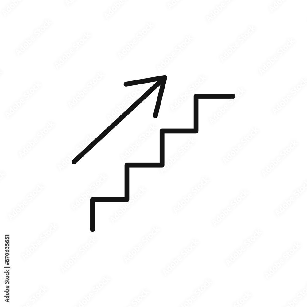 stairs logo sign vector outline stairs logo sign vector outline
