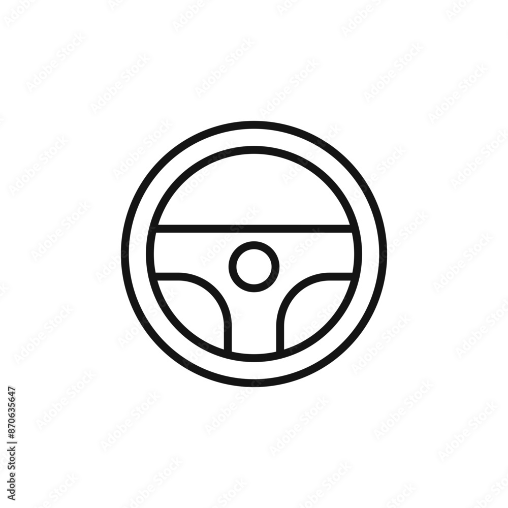 Steering wheel logo sign vector outline Steering wheel logo sign vector outline