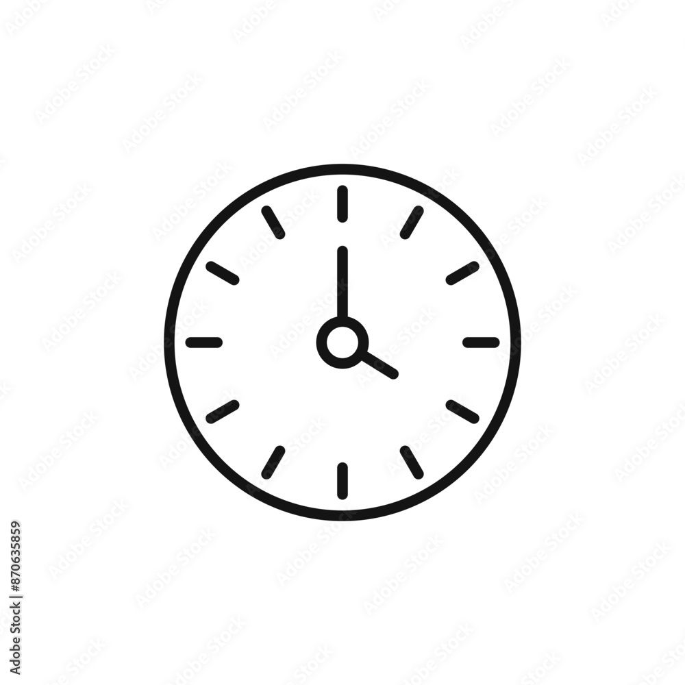 time clock watch logo sign vector outline time clock watch logo sign vector outline