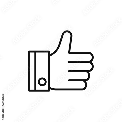 Thumbs Up logo sign vector outline