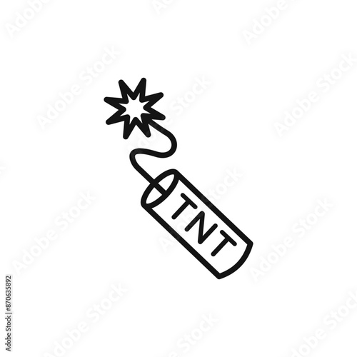 TNT dynamite logo sign vector outline