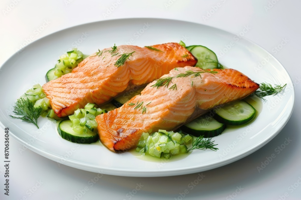 Stunning Dads Poached Salmon with Green Cucumber Sauce Stunning Dads Poached Salmon with Green Cucumber Sauce