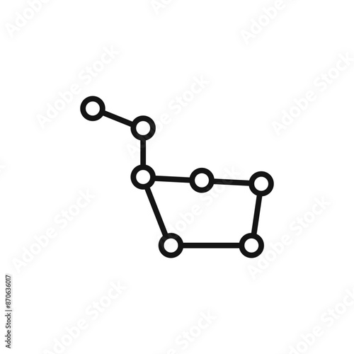 Ursa major logo sign vector outline