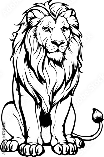 Lion clipart desing illustration