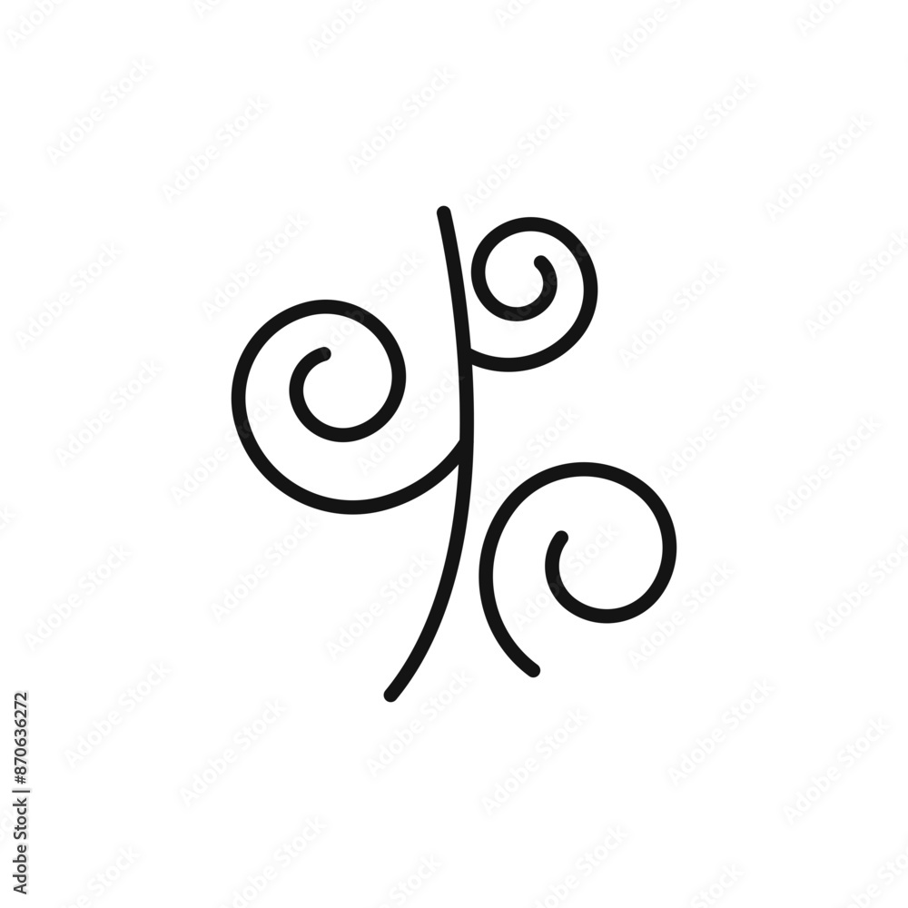 Wind whirl logo sign vector outline Wind whirl logo sign vector outline