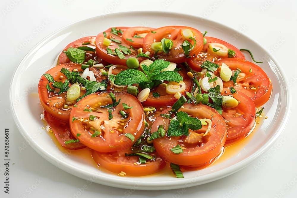 Delicious Dai Mint and Tomato Salad with Hot Chile Infusion Delicious Dai Mint and Tomato Salad with Hot Chile Infusion