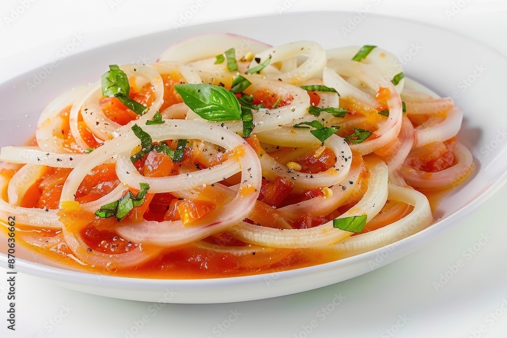 Wholesome Daikon Fettuccine with Tomato-Basil Sauce Wholesome Daikon Fettuccine with Tomato-Basil Sauce