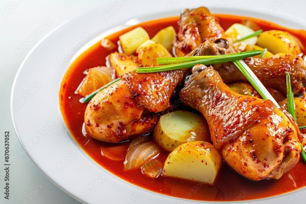 Korean Dakdoritang: Crisp Chicken in Rich, Scarlet Sauce Korean Dakdoritang: Crisp Chicken in Rich, Scarlet Sauce