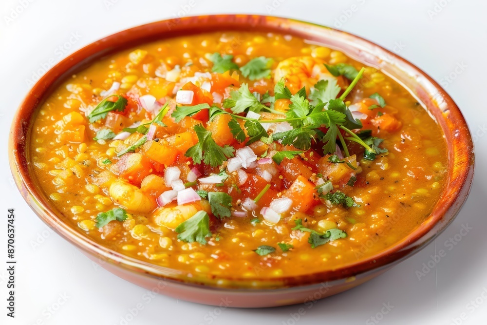 Aromatic Split Pea Soup with Tangy Tomato Relish and Shrimp Aromatic Split Pea Soup with Tangy Tomato Relish and Shrimp