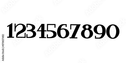 number set 0-9 white bsckground