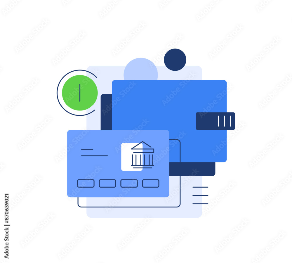 E-wallet,Coins,growth, analysis, earnings,Fintech concept, Infographic flat illustration E-wallet,Coins,growth, analysis, earnings,Fintech concept, Infographic flat illustration