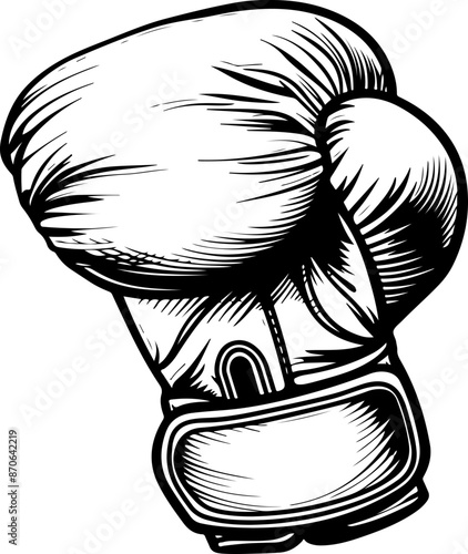 Boxing glove drawing clipart design illustration