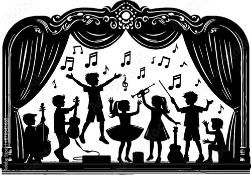 illustration of a silhouette of a child