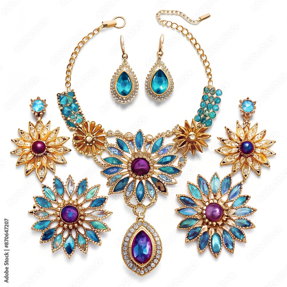 precious jewelry on the girl's neck. jewelry inlaid with various stones. precious jewelry on the girl's neck. jewelry inlaid with various stones.