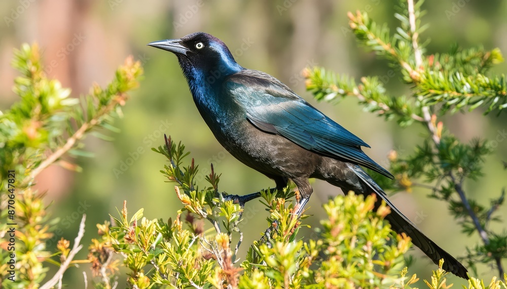 Common Grackle in its natural environment , generated by AI Common Grackle in its natural environment , generated by AI