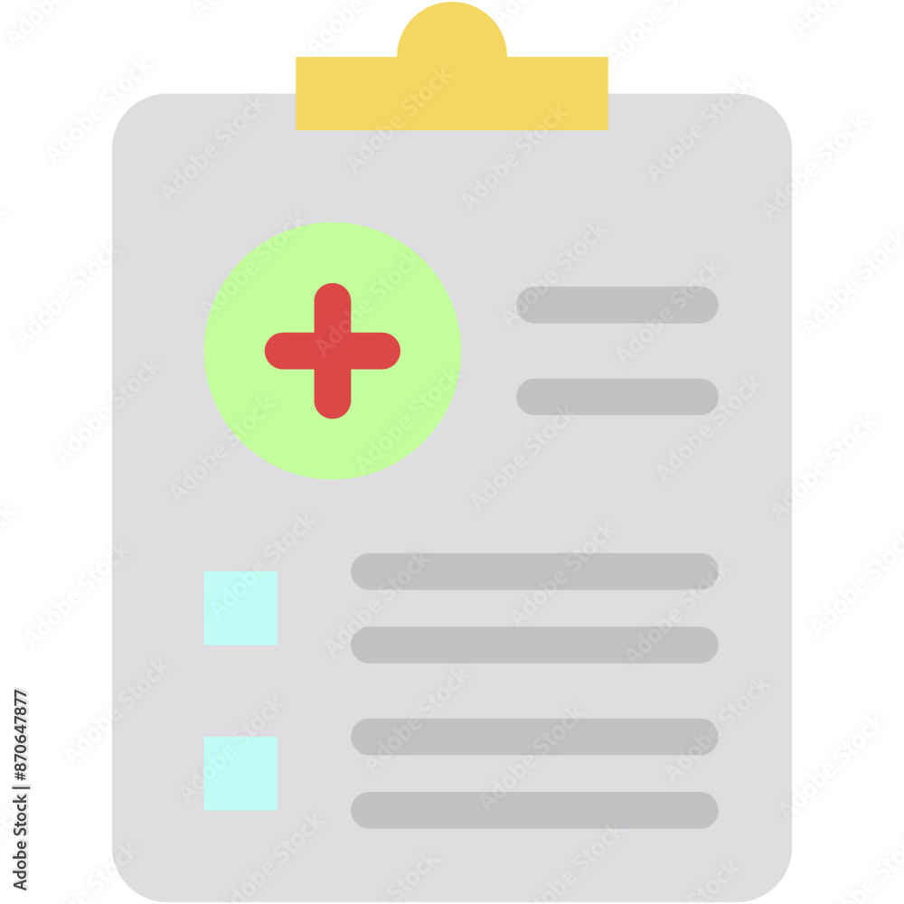 Obraz premium Vector Icon Health Report, Report, Medical, Form, Health Report, Medical Report