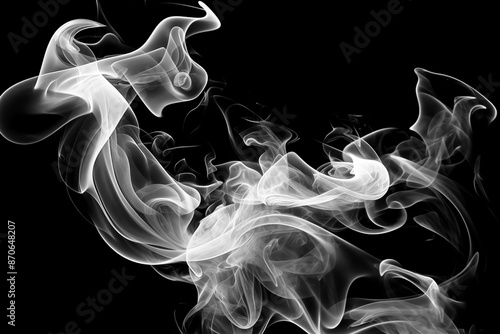 smoke on black background	 photo