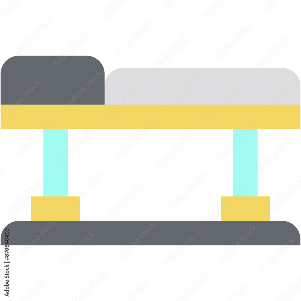 Vector Icon Physiotherapy Table, Message, Wellness, Body Massage, Treatment Vector Icon Physiotherapy Table, Message, Wellness, Body Massage, Treatment