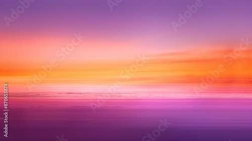Purple and Orange Sunset Over Clouds