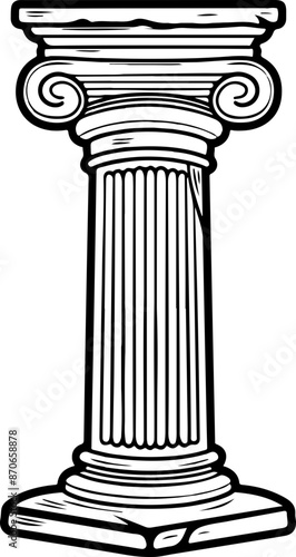 Greek column clipart design illustration