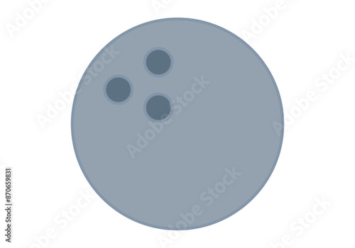Bola de bolos azul en fondo blanco