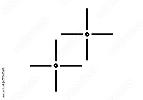 Icono negro de cuadricula para escalar imagen