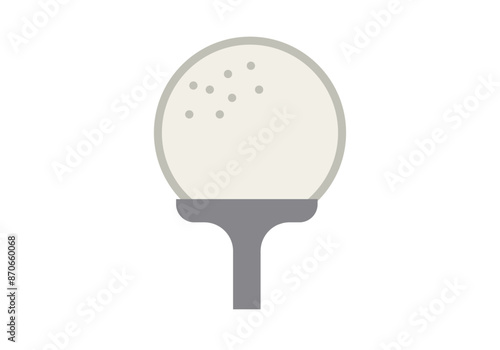 Pelota de golf en un soporte