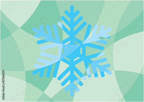 モザイク模様で冬をイメージした背景画像