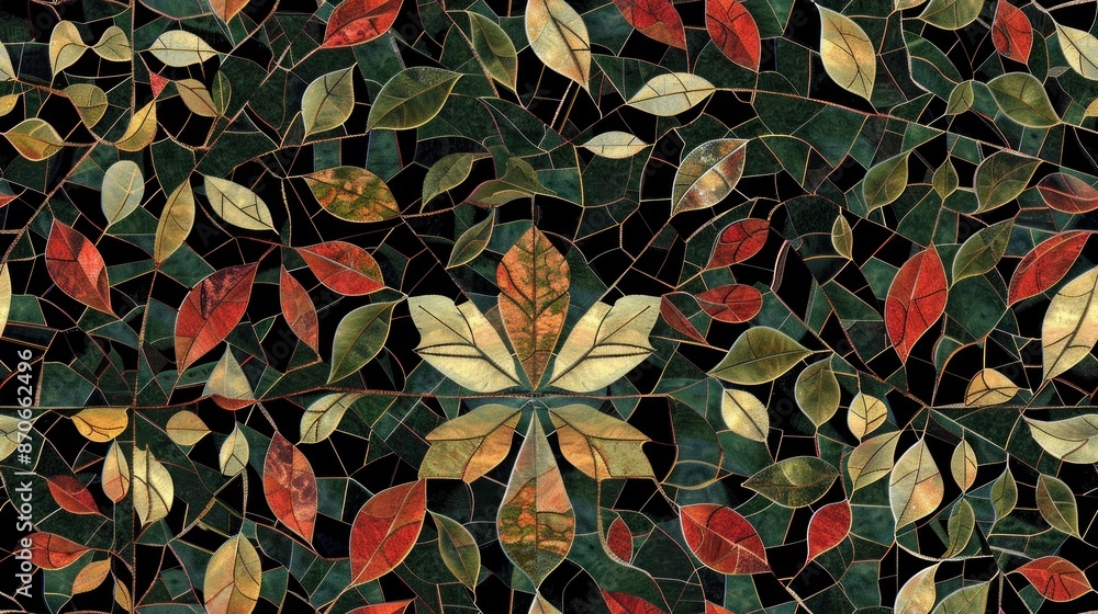 Stained Glass Autumn Leaves Stained Glass Autumn Leaves
