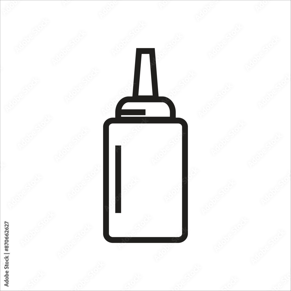 ketchup bottle vector icon line template ketchup bottle vector icon line template