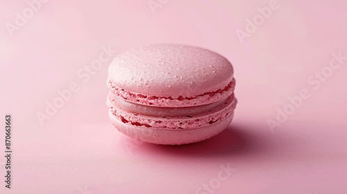 Pink Macaron on Pink Background © we3_food
