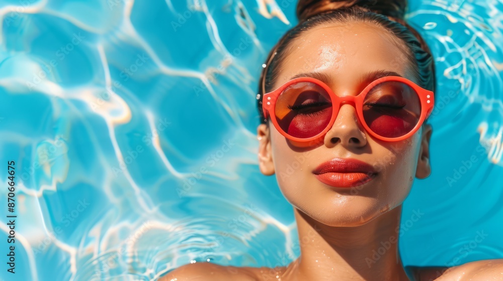 Naklejka premium Summer carnival, fun summer, sunscreen and hydration