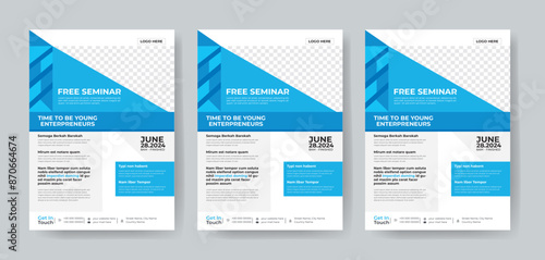 Corporate Business Flyer template layout 3 color design concept in the template.