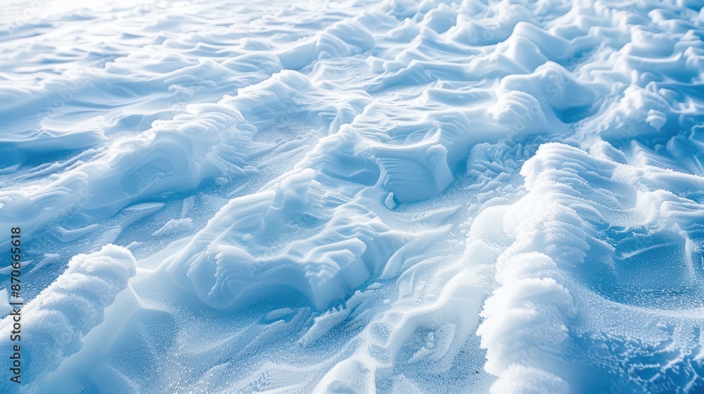 Fototapeta premium Windswept Snowdrifts: A Textured Landscape