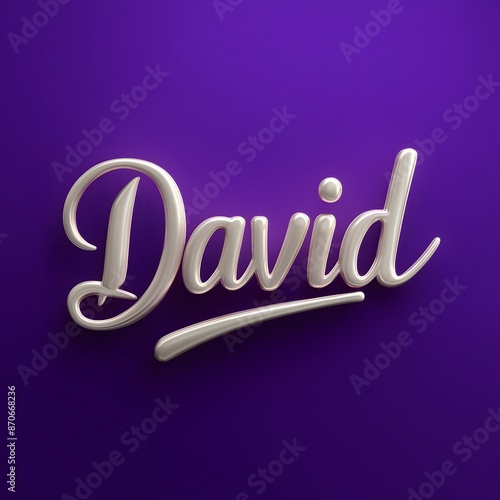 3D David name text poster