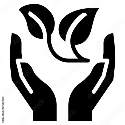 environmental conservation semi solid icon
